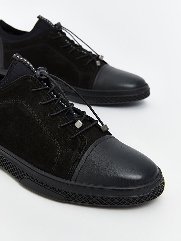 Bağcıklı Hakiki Deri Erkek Spor Ayakkabı - Görsel 4