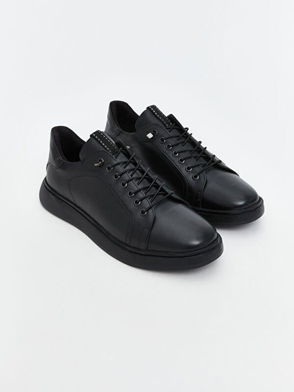 Bağcıklı Hakiki Deri Erkek Spor Ayakkabı - Görsel 2