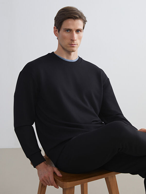 LCW Vision Bisiklet Yaka Erkek Sweatshirt