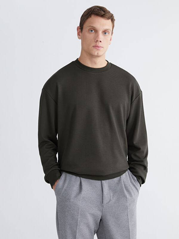 LCW Vision Bisiklet Yaka Erkek Sweatshirt