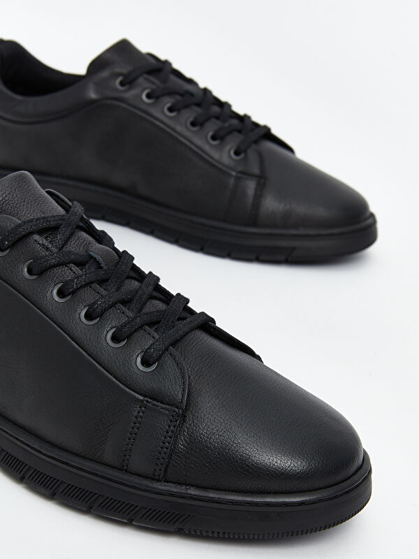 Bağcıklı Hakiki Deri Erkek Spor Ayakkabı - Görsel 4