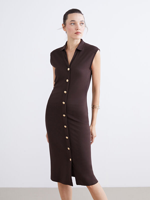 LCW Comfort Bodycon Shirt Dress