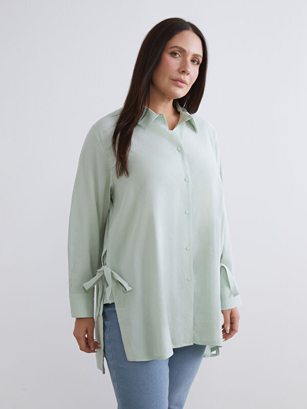 LCWAIKIKI Classic Modal Karışımlı Oversize Kadın Gömlek Tunik