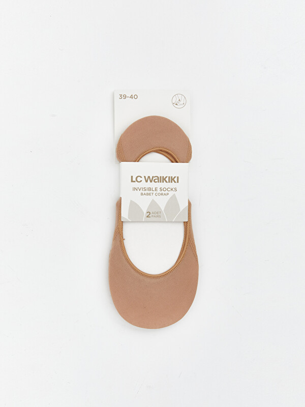 LCW DREAM Women's Plain Invisible Socks 2 Pack