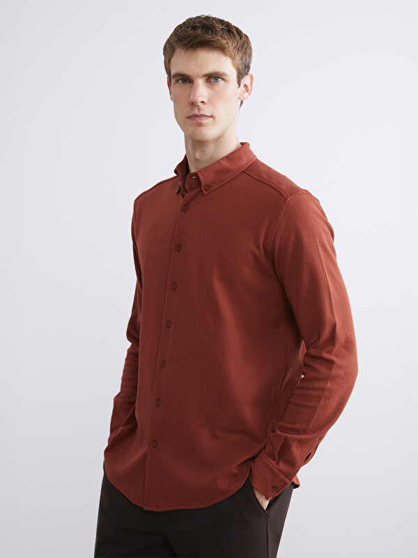 SOUTHBLUE Slim Fit Uzun Kollu Erkek Gömlek