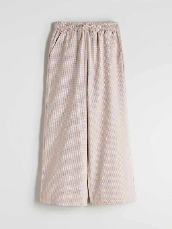 LCW Kids Pantalon Écossais pour Filles à Taille Élastiquée