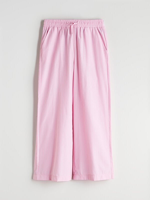 LCW Kids Pantalon Rayé à Taille Élastiquée pour Filles