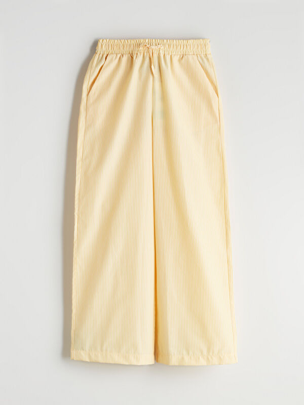 LCW Kids Pantalon Rayé à Taille Élastiquée pour Filles