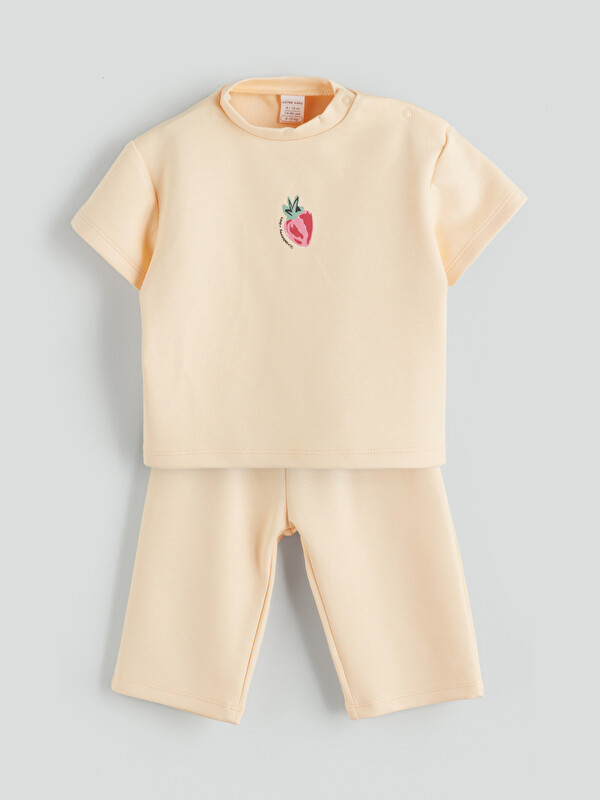 LCW baby Kız Bebek Tişört Ve Pantolon 2'li