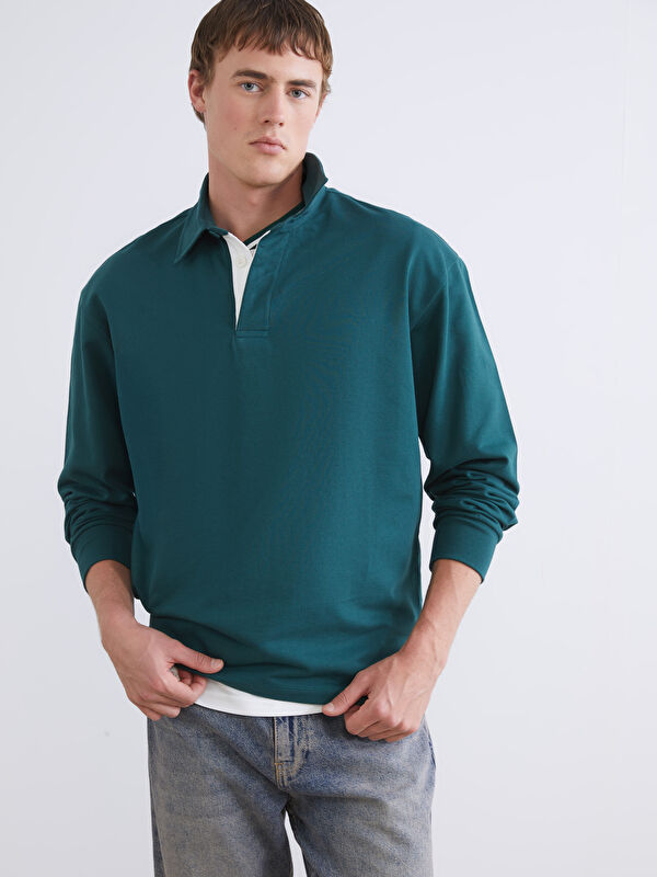 XSIDE Polo Yaka Erkek Sweatshirt