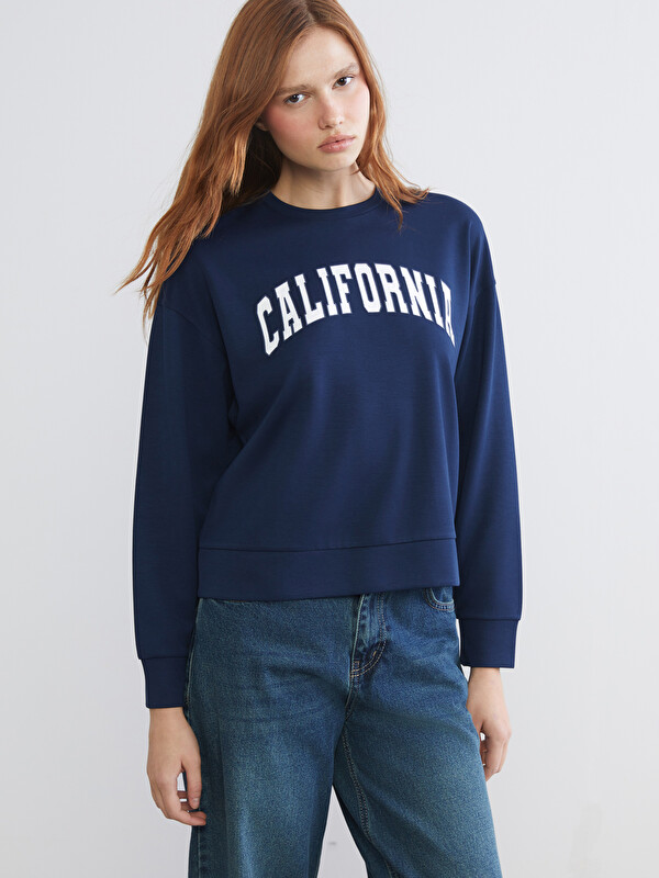 XSIDE Brooklyn Baskılı Oversize Kadın Sweatshirt