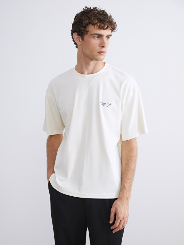 LCW Vision Crew Neck Printed Jersey Men's T-Shirt