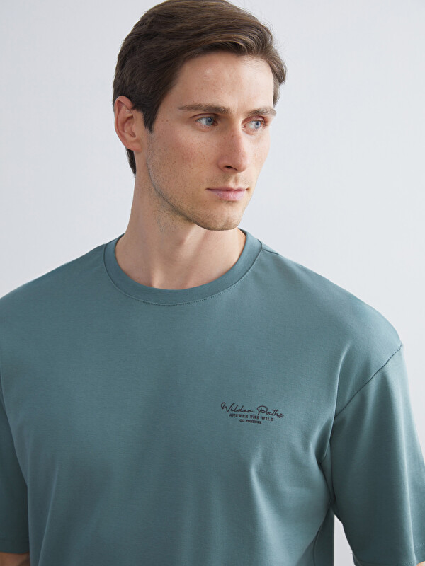 LCW Vision Crew Neck Printed Jersey Men's T-Shirt