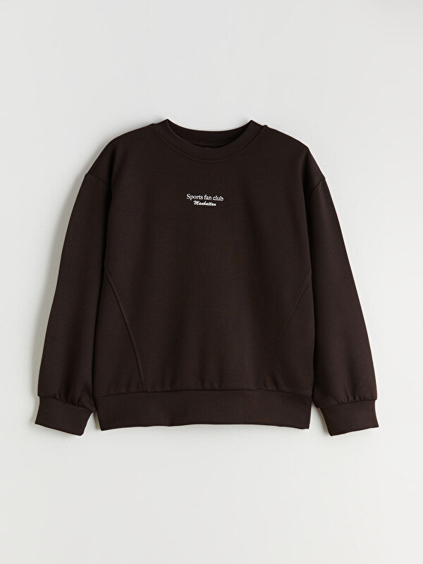 LCW Kids Bisiklet Yaka Kız Çocuk Sweatshirt