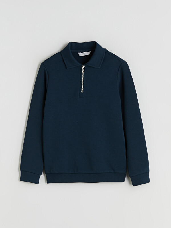 LCW Vision Polo Yaka Erkek Çocuk Sweatshirt