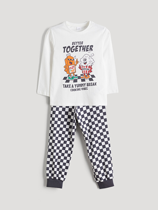 LCW Kids Baskılı Erkek Çocuk Pijama Takım