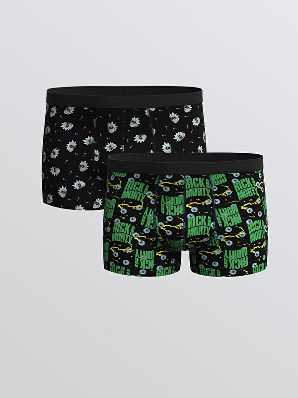 LC WAIKIKI Rick and Morty Baskılı Pamuklu Esnek Erkek Boxer 2'li