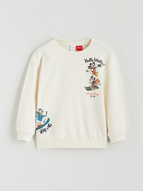 LCW Kids Mickey Mouse Baskılı Erkek Çocuk Sweatshirt