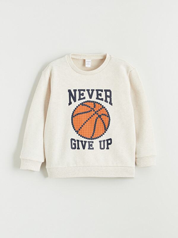 LCW Kids Bisiklet Yaka Erkek Çocuk Sweatshirt