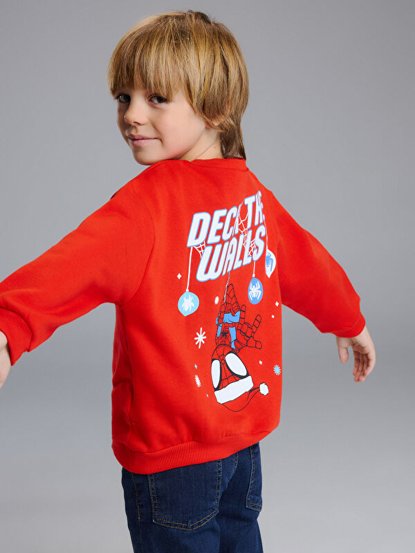 LCW Kids Spider-Man Printed Boys' Thick Sweatshirt