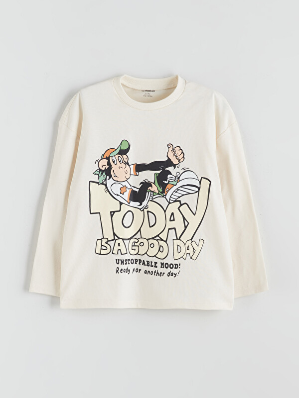 LCW Kids Nostaljik Maymun Baskılı Erkek Çocuk Tişört