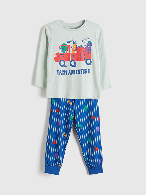 LCW Kids Baskılı Erkek Çocuk Pijama Takımı