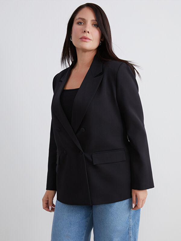 Soulife Büyük Beden Kadın Blazer Ceket