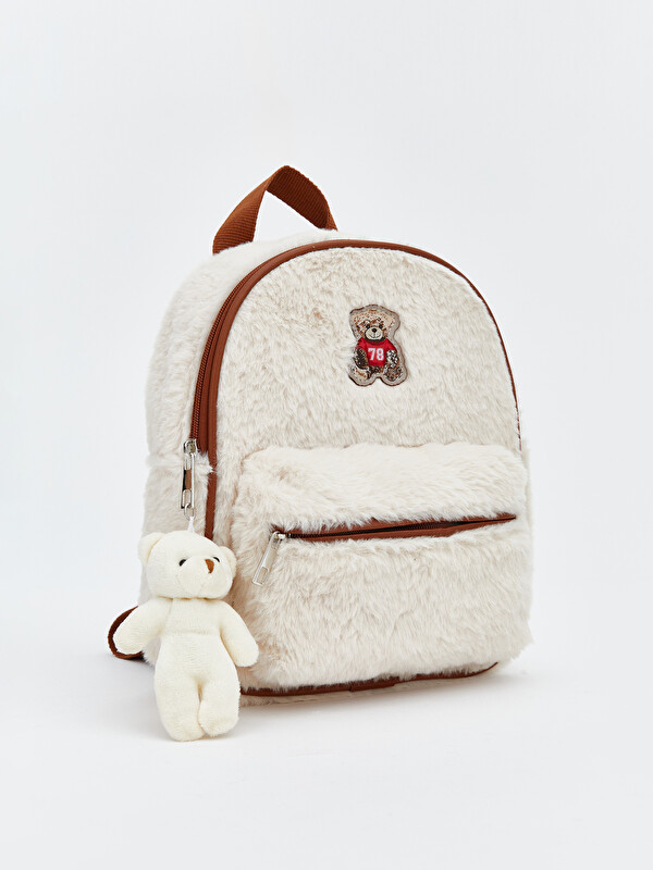 LCW ACCESSORIES Ayı Teddy Nakışlı Pelüş Kız Çocuk Sırt Çantası