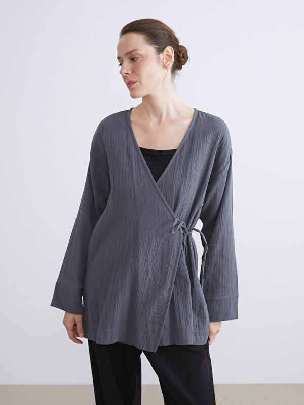 LCWAIKIKI Classic Žena SIVA Kimono
