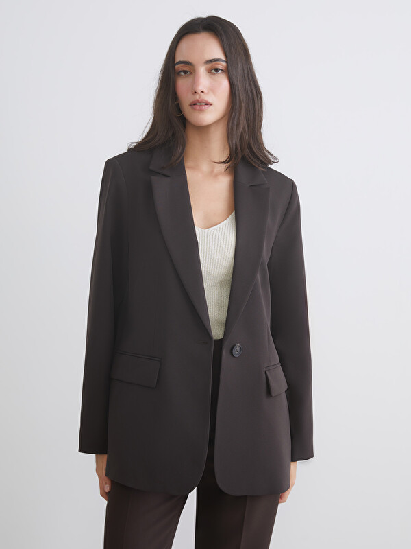 LCW Vision Krep Kadın Blazer Ceket