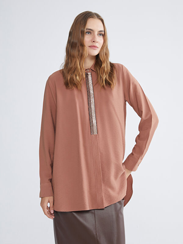 LCWAIKIKI Classic Dokulu Kadın Gömlek Tunik