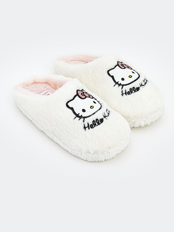 LCW STEPS Hello Kitty Nakışlı Kız Çocuk Pelüş Ev Terliği
