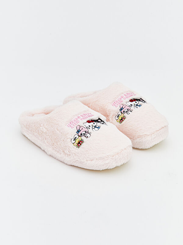 LCW STEPS Hello Kitty Nakışlı Pelüş Kız Çocuk Ev Terliği