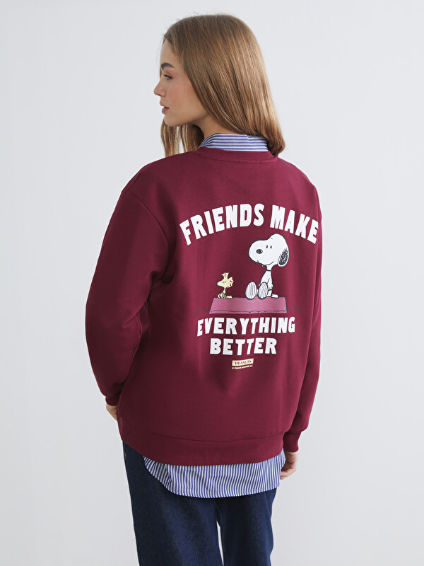 XSIDE Snoopy Printed Oversize Women's Thick Sweatshirt