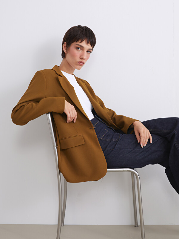 LCW Vision Krep Kadın Blazer Ceket