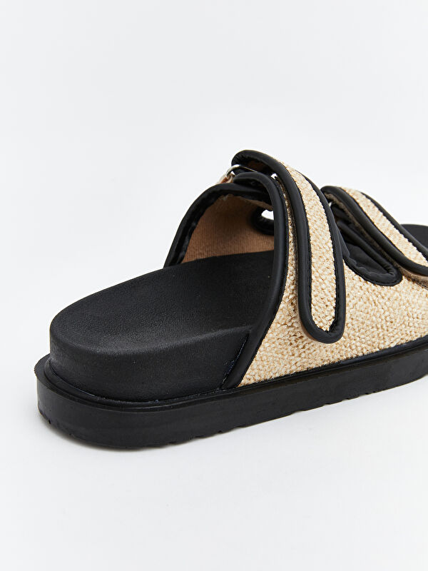 Çift Bantlı Cırt Cırtlı Kadın Terlik - Görsel 6