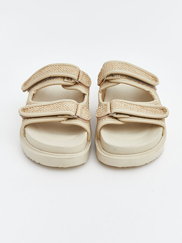 Çift Bantlı Cırt Cırtlı Kadın Terlik - Görsel 4