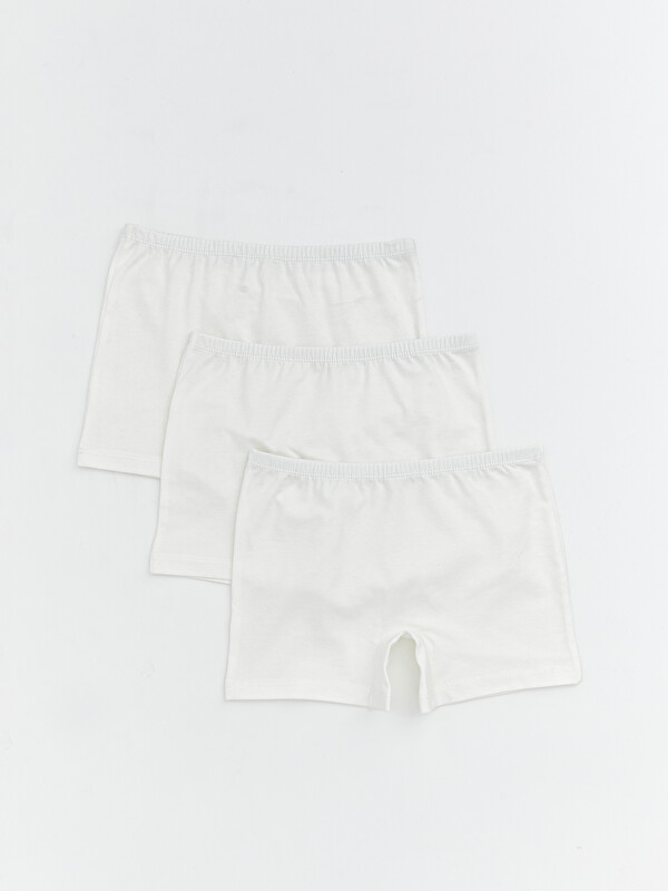 LCW Kids Beli Lastikli Kız Çocuk Boxer 3'lü