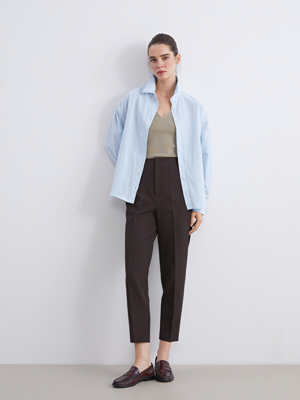 LCW Vision Dar Fit Pileli Kadın Pantolon