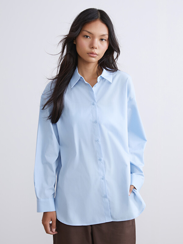 LCW Modest Poplin Kadın Gömlek Tunik