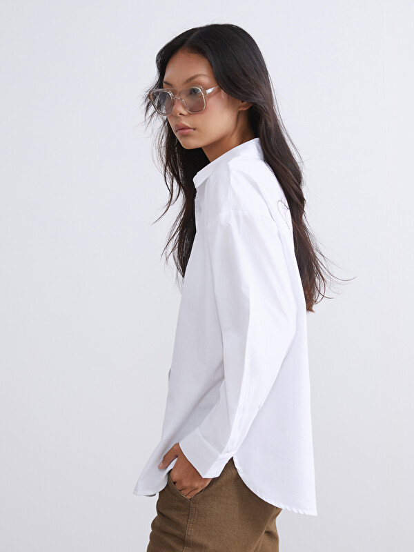 LCW Modest Poplin Kadın Gömlek Tunik