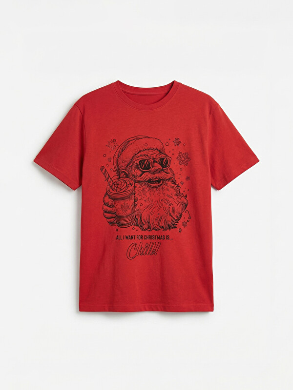 XSIDE Crew Neck New Year Themed Men's T-shirt