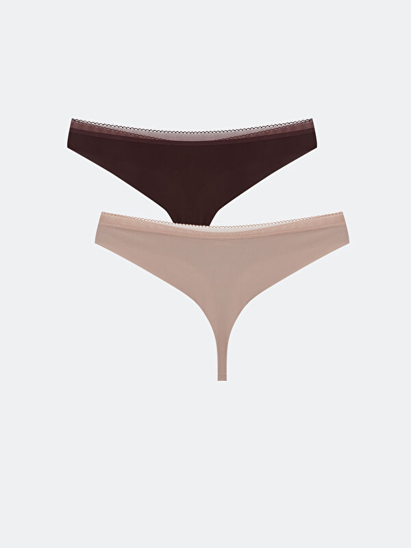 LCW DREAM Plain Thong Knickers 2 Pack