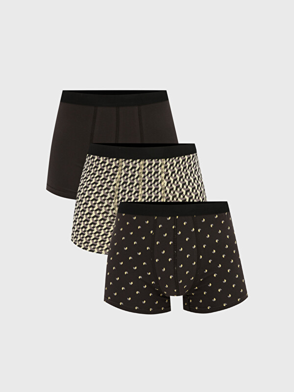 LC WAIKIKI Standart Kalıp Pamuklu Esnek Erkek Boxer 3'lü