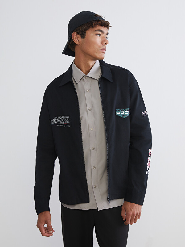 XSIDE Rahat Kalıp Baskılı Erkek Ceket