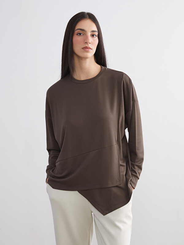 Natuvera Bisiklet Yaka Kadın Sweatshirt