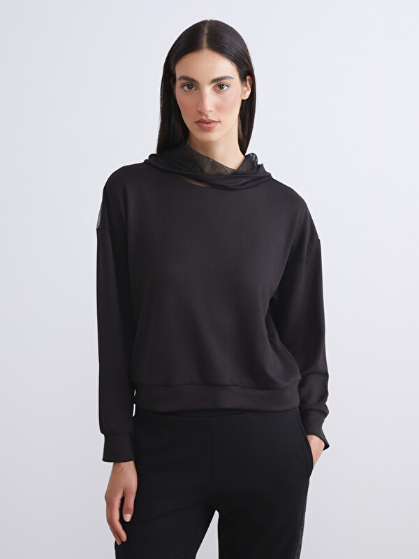 Natuvera Tül Detaylı Kadın Hoodie