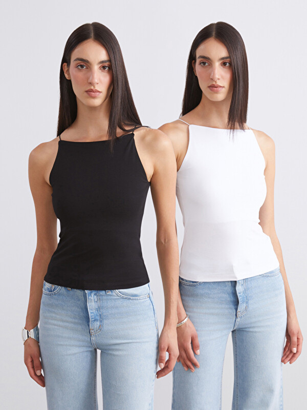 Soulife Halter Yaka İp Askılı Kadın Atlet 2'li