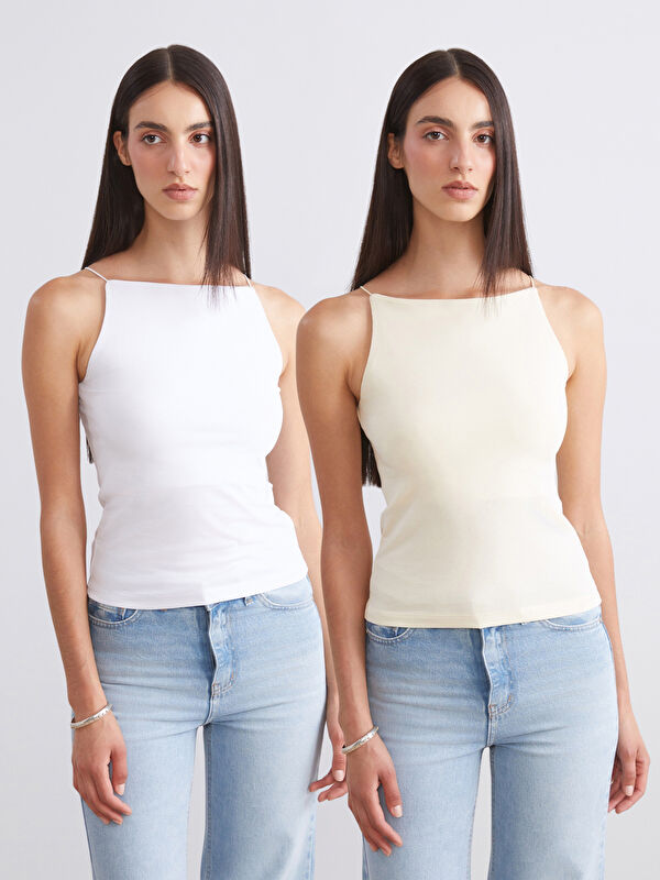 Soulife Halter Yaka İp Askılı Kadın Atlet 2'li