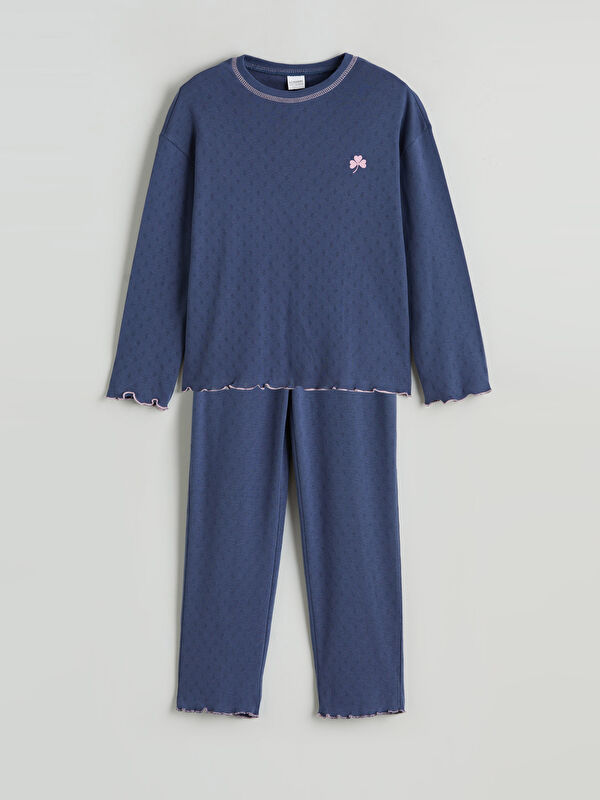 LCW Kids Bisiklet Yaka Kız Çocuk Pijama Takımı